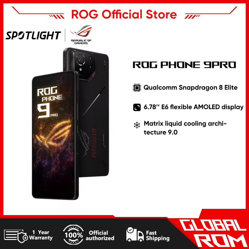 ASUS ROG Phone 9 5G Snapdragon 8 Elite 6.78インチ 185Hz AMOLEDディスプレイ ゲーミングスマートフォン