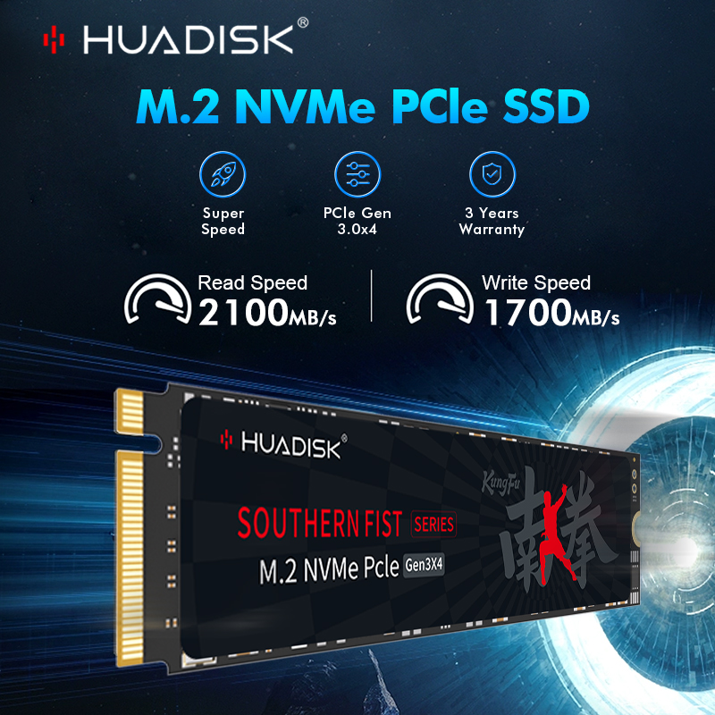 Huadisk 内蔵SSD NVMe M.2 PCIe Gen3 (128GB-1TB) ノートPC/デスクトップ用
