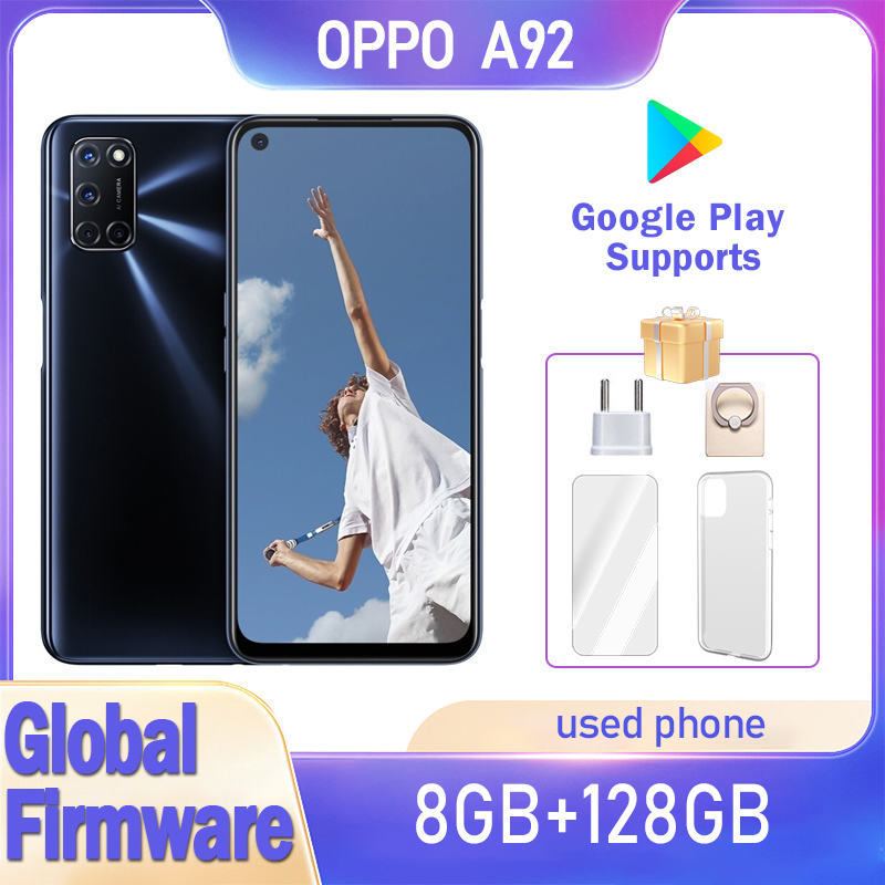 OPPO A92 スマートフォン 6.5インチディスプレイ Snapdragon 665 8GB RAM 128GB ROM 側面指紋認証